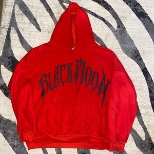 Black moon, red hoodie